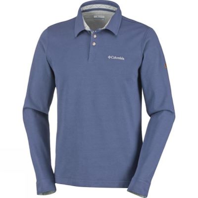 Polo Columbia Fields Of Grey Manga Larga Hombre - Moradas - Chile LPQ602598
